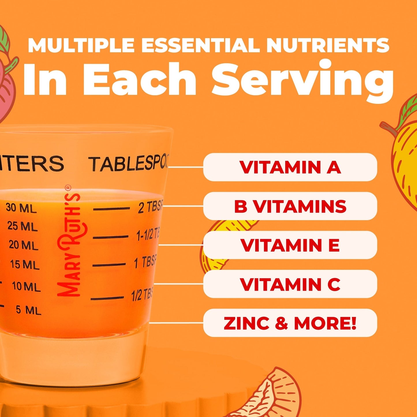 MARYRUTH'S Liquid Multivitamin+Hair Growth | Clinically Tested for Thicker Hair & Facial Wrinkles in Women | Biotin 10000mcg | Lustriva Hair Growth Supplement | Skin Care | Age 18+ | 30 Fl Oz